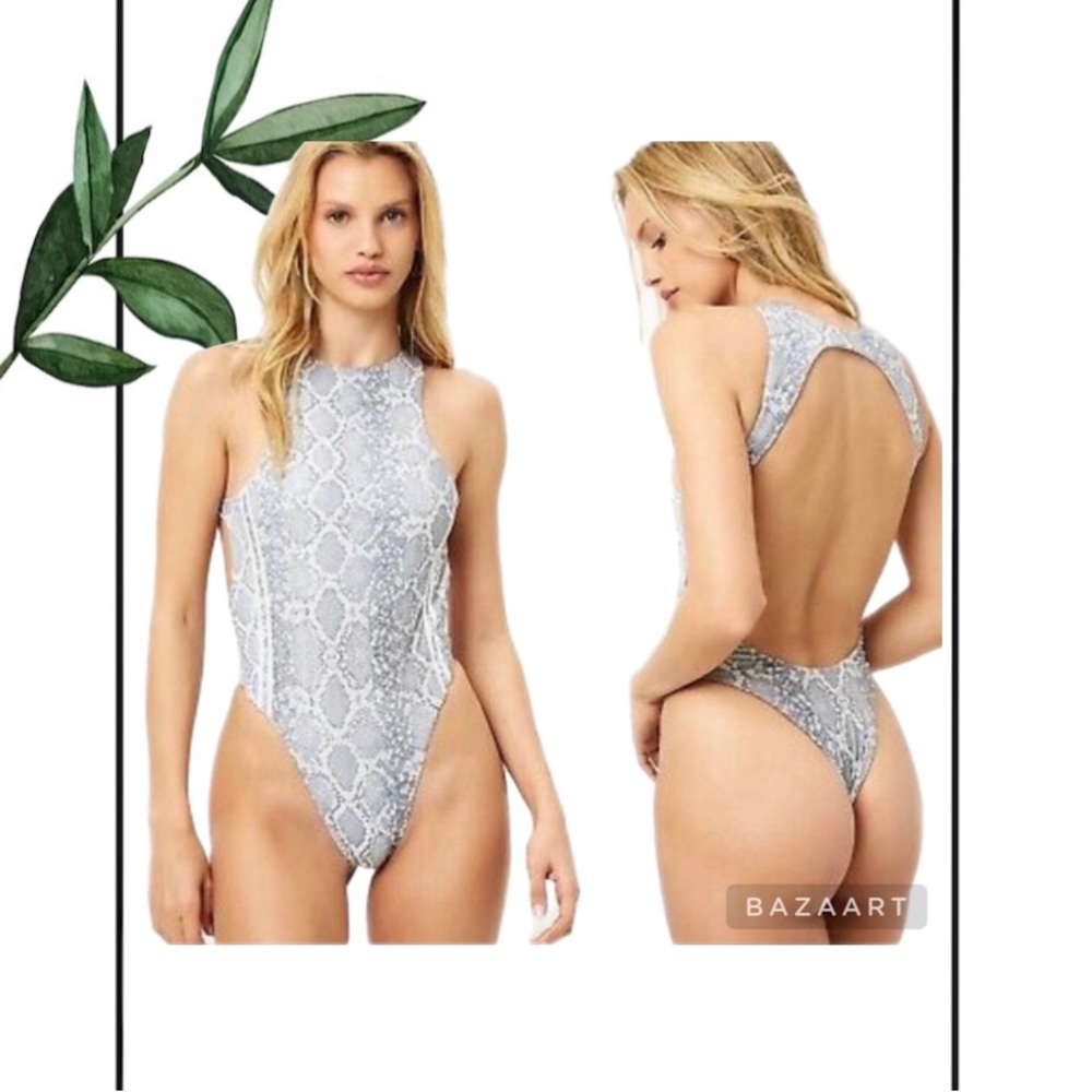 Frankies Bikinis Coastline Python One Piece Bikini